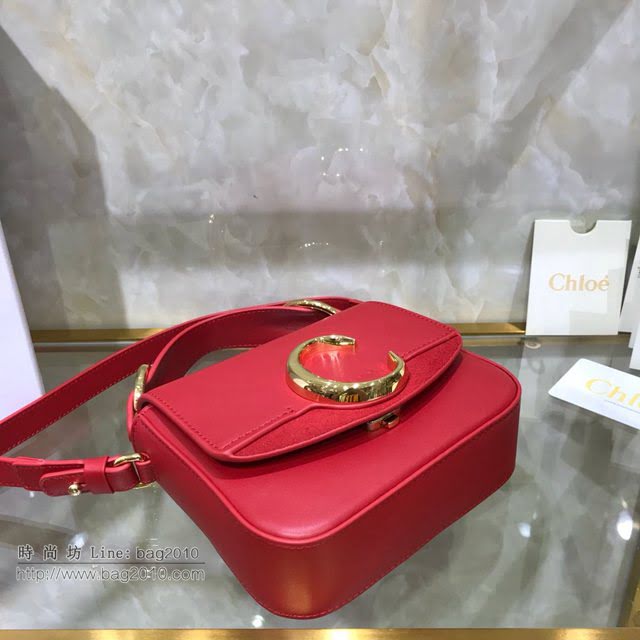 Chloe女包 克洛伊經典C bag小牛皮拼接麂皮包包 Chole手提肩背斜挎包  jjh1211